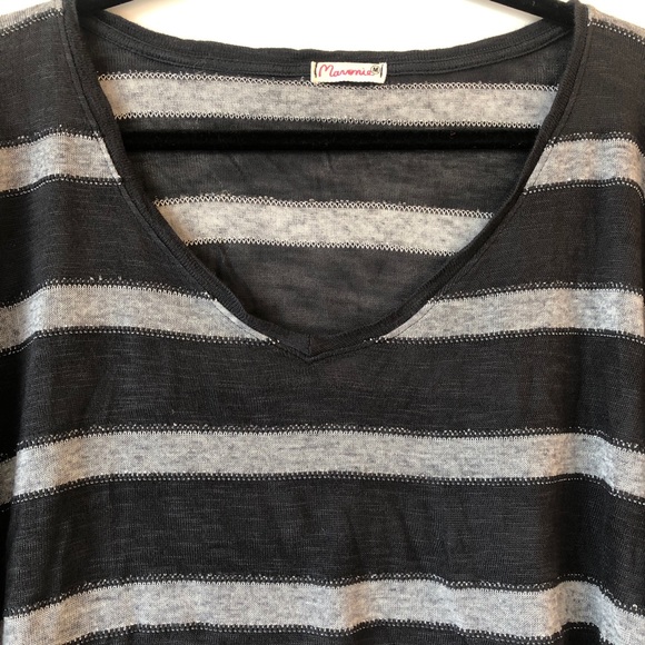 Maronie striped knit cropped tee size M ⚡️ - Picture 2 of 6